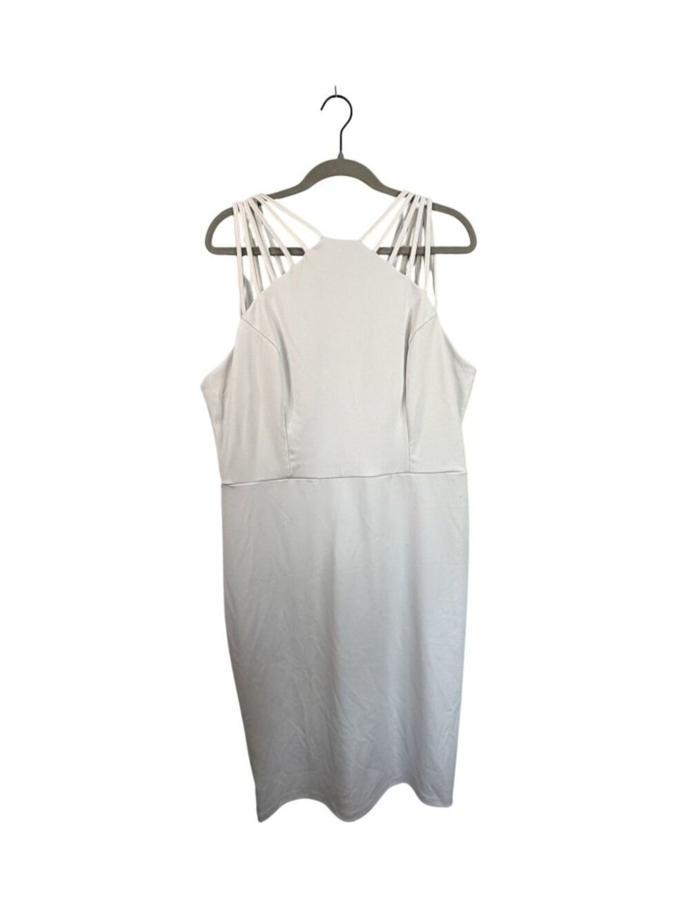 Grace Karin White Sleeveless Strappy Back Midi Dress 2XL